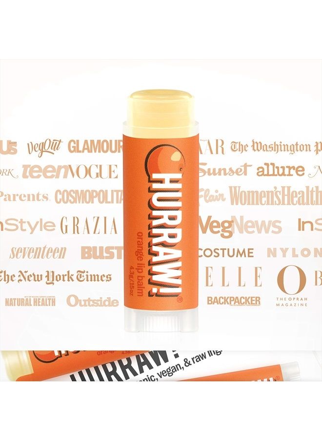 Hurraw! Orange Lip Balm: Organic, Certified Vegan, Cruelty and Gluten Free. Non-GMO, 100% Natural Ingredients. Bee, Shea, Soy and Palm Free. Made in USA - Image 4