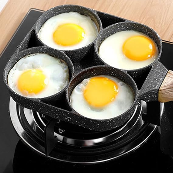 Botash Egg Frying Pan4Cup Egg Pan NonstickFried Egg Pan Skillet for BreakfastPancakeHamburgerSandwichesSuitable for Gas Stove Induction Cookware1pcsMulticolour - Image 5