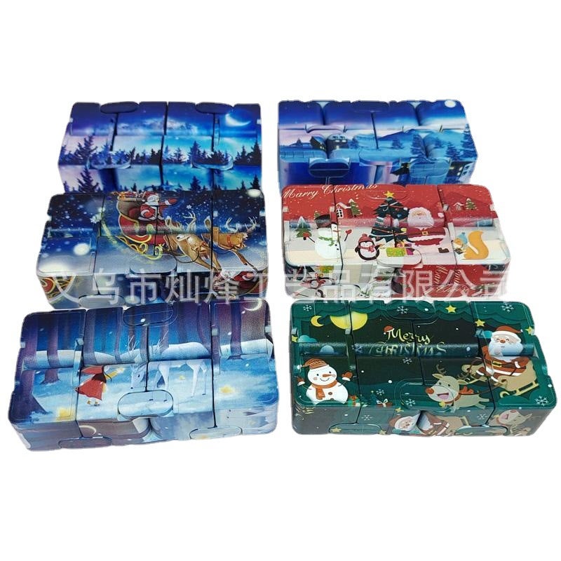 Colorful Infinite Cube Changeable Cube Christmas Decompression Cube Colorful Starry Cube Decompression Handle Magic Ball - Image 4