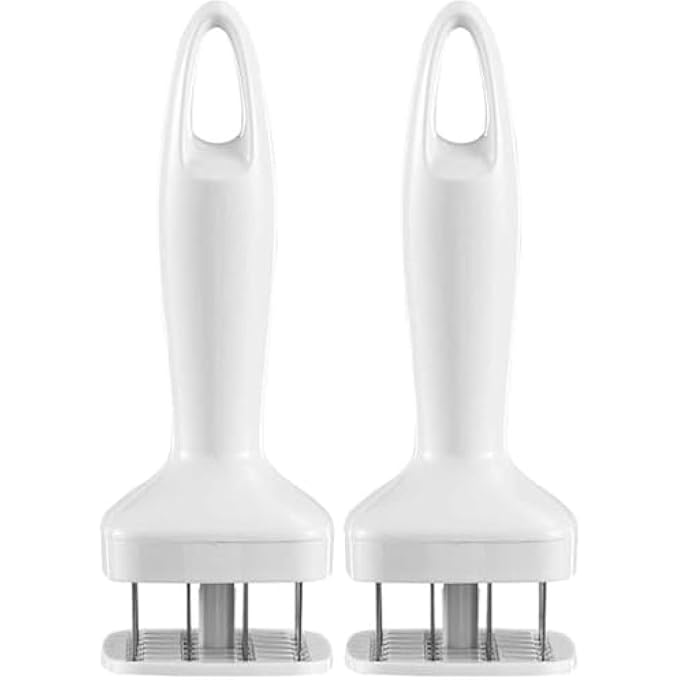 ريحني مطرية لحوم من الفولاذ المقاوم للصدأ 2 قطعة مطحنة لحم 21 شفرة أداة لطرية اللحم دجاج أبيض - Image 1