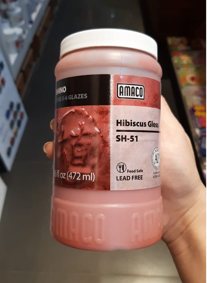 Amaco Amaco Shino Glaze SH-51 Hibiscus Gloss High Fire for Pottery and Ceramic - Image 2