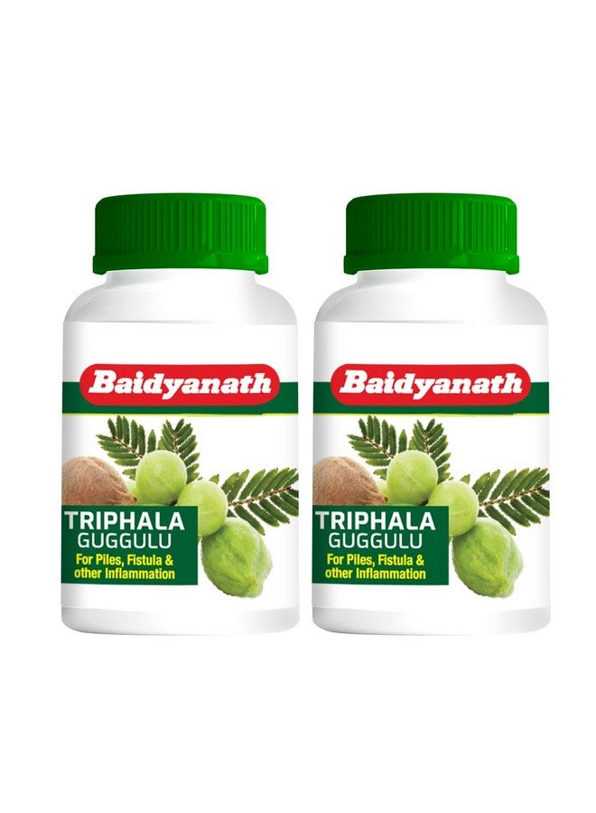 Baidyanath أقراص بايدياناث تريفاالا جوجولو | مزيج أيورفيدي مع أملاء، هاريتاكي وجوجولو | تركيبة عشبية للرفاهية اليومية | 80 قرص | عبوة من 2 - Image 1