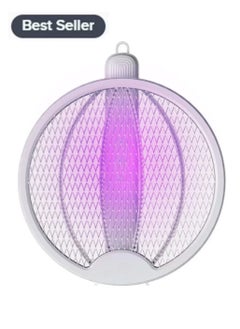 Rewell Electric Fly Swatter Folding Mosquito Zapper Handheld Mosquito Zapper 3000 Volt Insect Fly Trap Fly Zapper Racket for Indoor and Outdoor Pest Control Large Size with LED Light  - Image 2