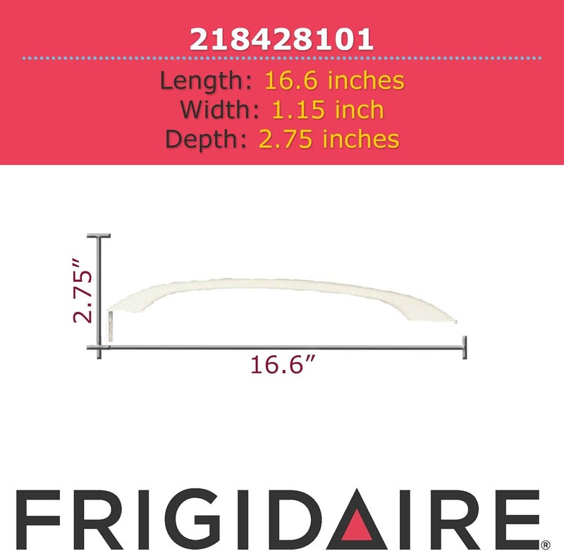FRIGIDAIRE مقبض باب ثلاجة فريجيدير 218428101 الأصلي باللون الأبيض - Image 3