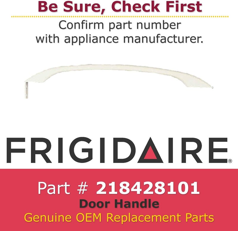 FRIGIDAIRE مقبض باب ثلاجة فريجيدير 218428101 الأصلي باللون الأبيض - Image 2