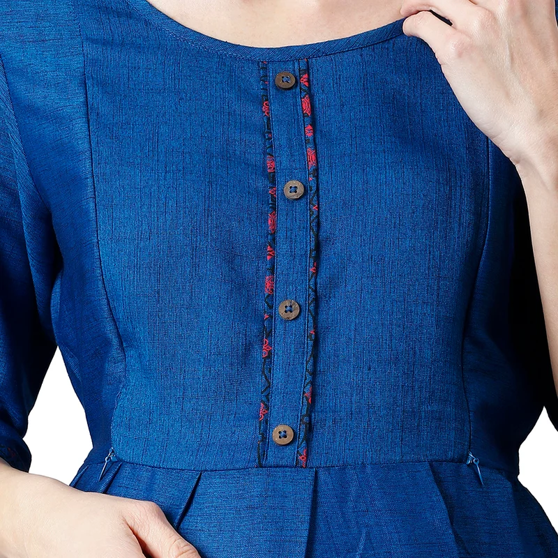 CEE 18 Women's Cotton A-Line MaternityFeeding kurti With Zippers