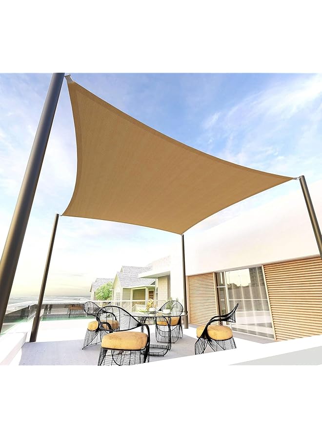 The Bros 185GSM 3x4m Waterproof Rectangular Sun Shade Sail Shelter for POOL Backyard & Garden, 95% UV Block Awning Rectangular Curved Canopy Camping Fabric Sun Shade Outdoor Sun Block, with Fixing Kit  - Image 1