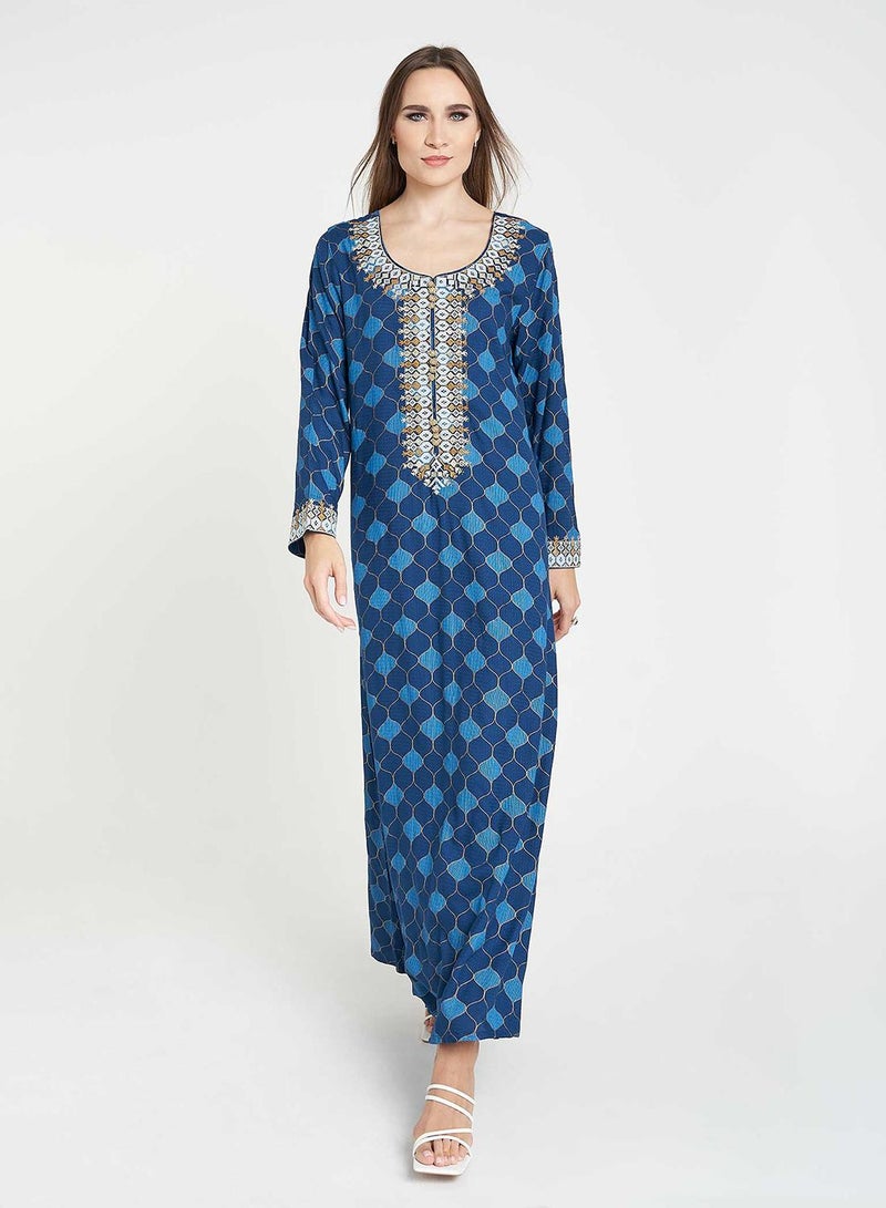 KASHKHA Printed Jalabiya - Image 1