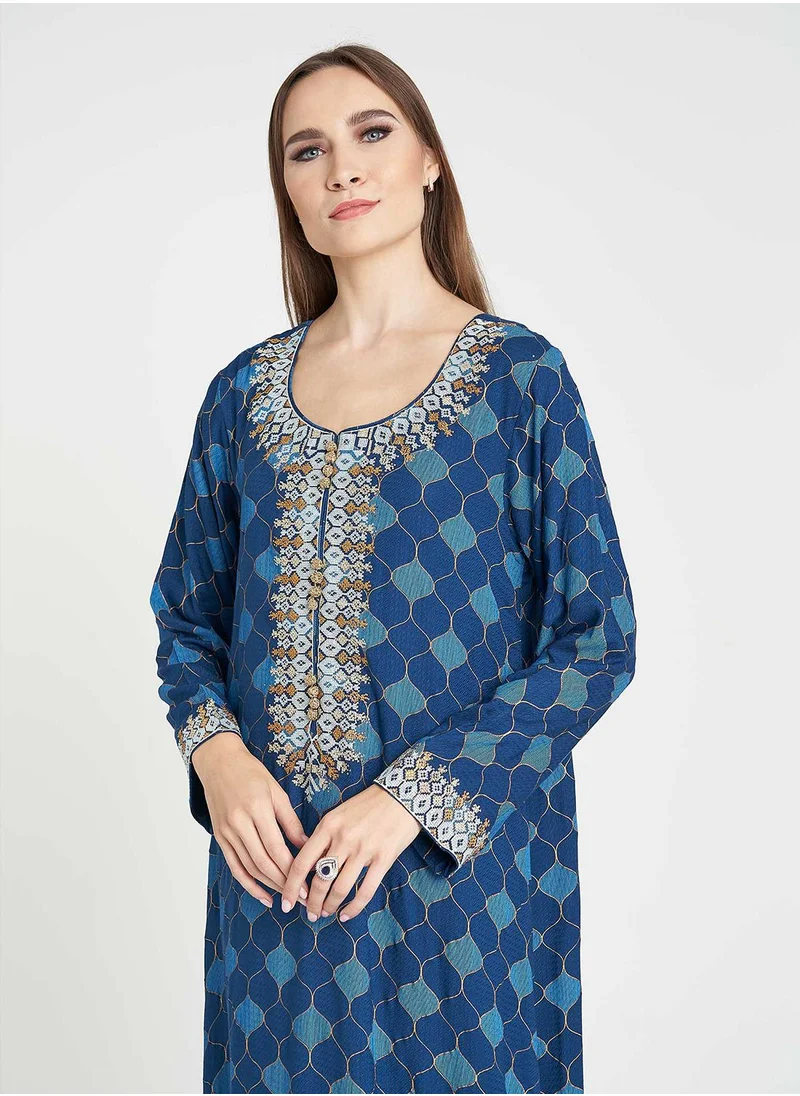 KASHKHA Printed Jalabiya