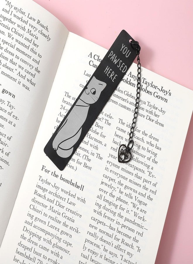 Tyqour Cute Cat Bookmark, Cat Book Lover Gifts for Women Men, Funny Cat Gifts for Friends Coworkers, Birthday Gift for Book Lovers, Christmas Stocking Stuffers for Book Reading Bookish Gifts - Image 5