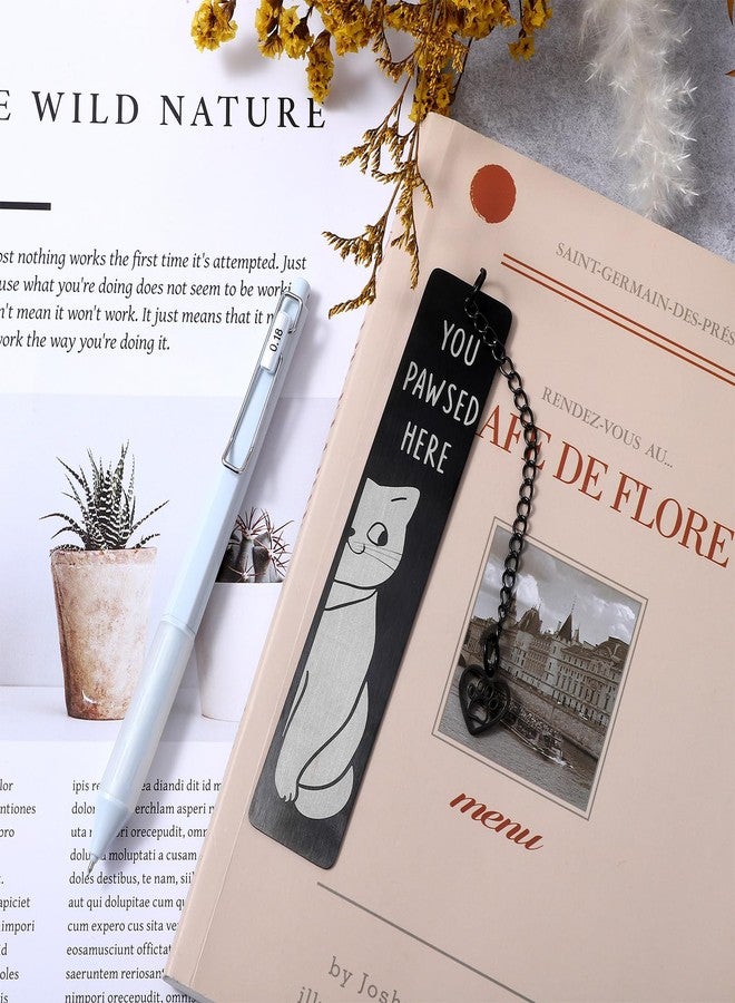 Tyqour Cute Cat Bookmark, Cat Book Lover Gifts for Women Men, Funny Cat Gifts for Friends Coworkers, Birthday Gift for Book Lovers, Christmas Stocking Stuffers for Book Reading Bookish Gifts - Image 3