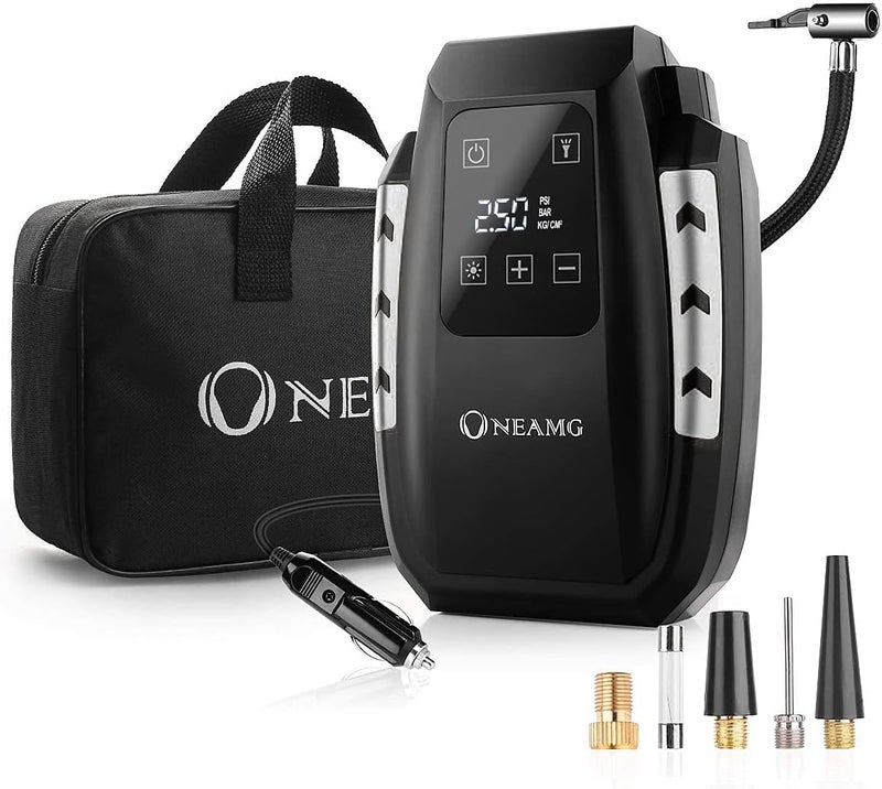 OneAmg Portable Compressor for Car - 150PSI Digital Inflator with LED Light - Image 1