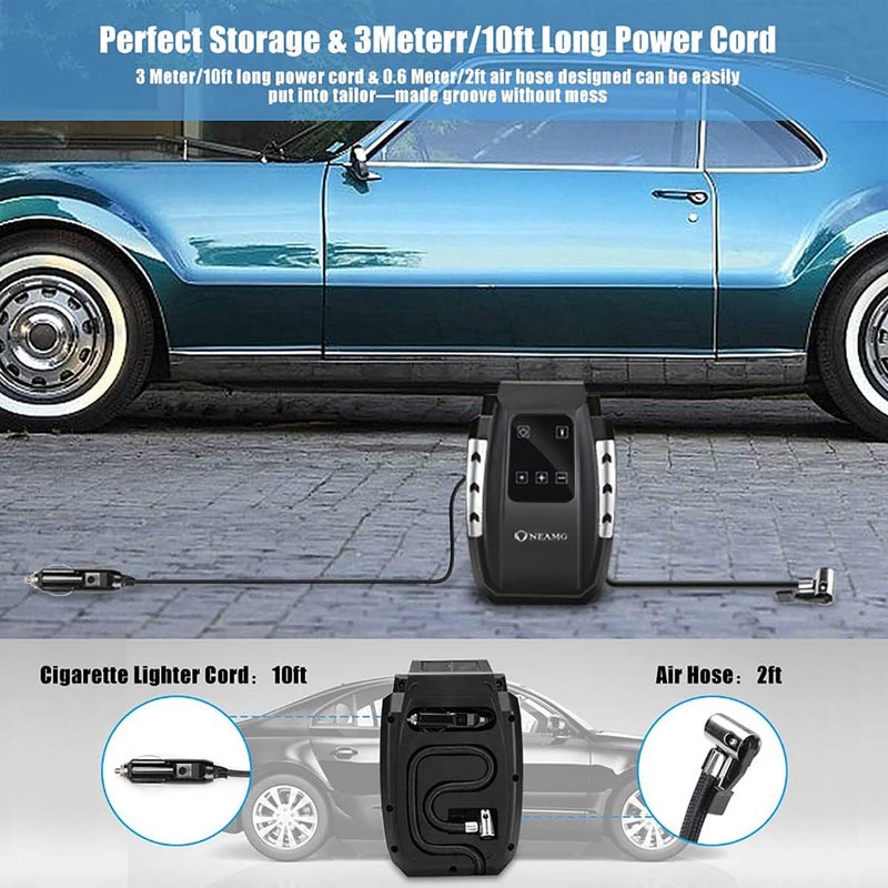 OneAmg Portable Compressor for Car - 150PSI Digital Inflator with LED Light - Image 4