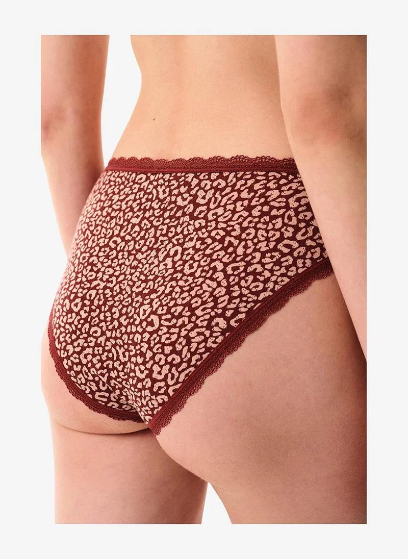 Penti Women Pointel Slip Bordeaux Briefs