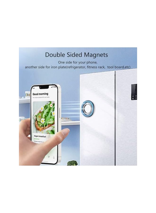 S-TOP Magnetic Mobile Ring Holder – 360° Rotating Grip Stand with Strong Magnet, Foldable & Flexible Kickstand – Black - Image 3
