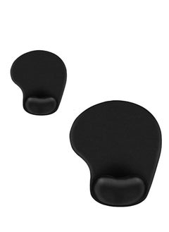LOGILILY Ergonomic Mouse Pads with Comfortable and Cooling Gel Wrist Rest Support and Lycra Cloth |Mouse Pad with Wrist Support |Non-Slip PU Base  - Image 1