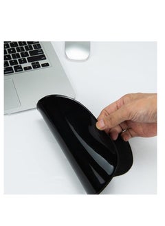 LOGILILY Ergonomic Mouse Pads with Comfortable and Cooling Gel Wrist Rest Support and Lycra Cloth |Mouse Pad with Wrist Support |Non-Slip PU Base  - Image 3