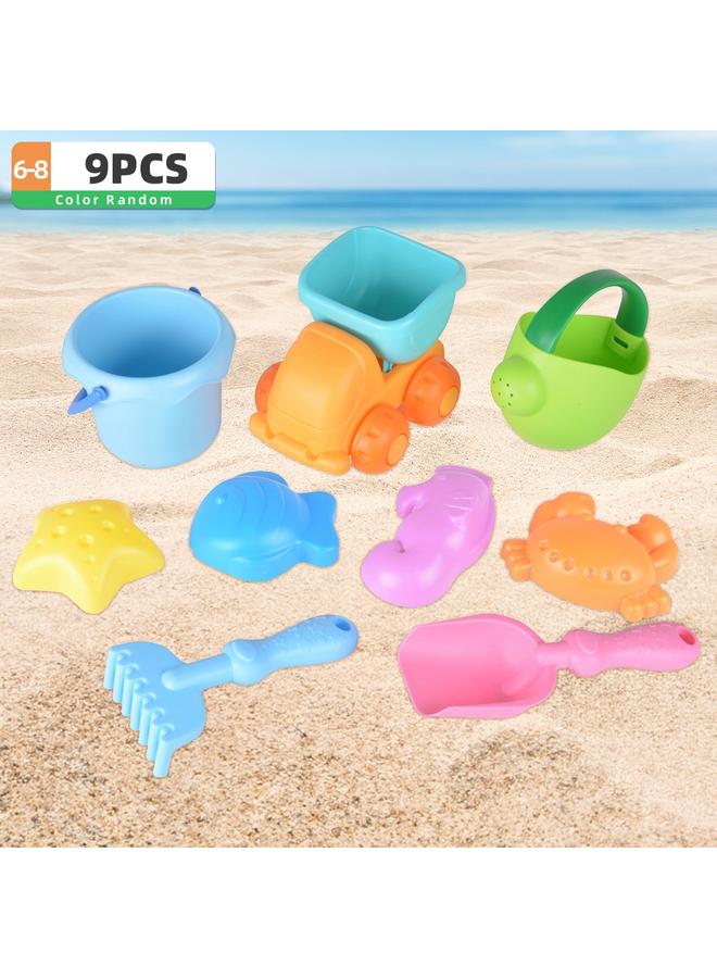 الأزرق جي دبليو في الهواء الطلق يلعب الآباء والأطفال ألعاب الرمل للأطفال في الصيف دلو الشاطئ مجموعة ألعاب الرمل - Image 1