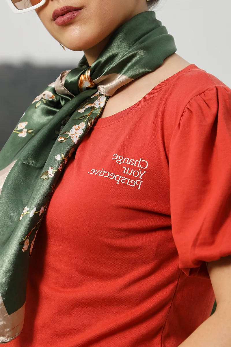Pinacolada  Women's Red Change Yor Perspective Top for Women | Best Price UAE