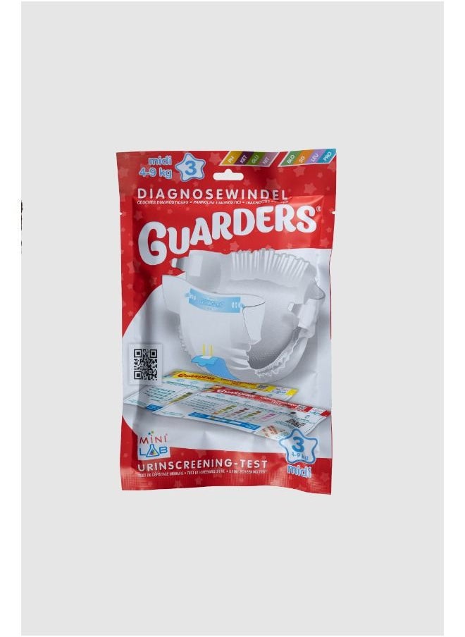 GUARDERS - DIAGNOSTIC DIAPER MINILAB, Midi size 3, 4-9 kg - Image 1
