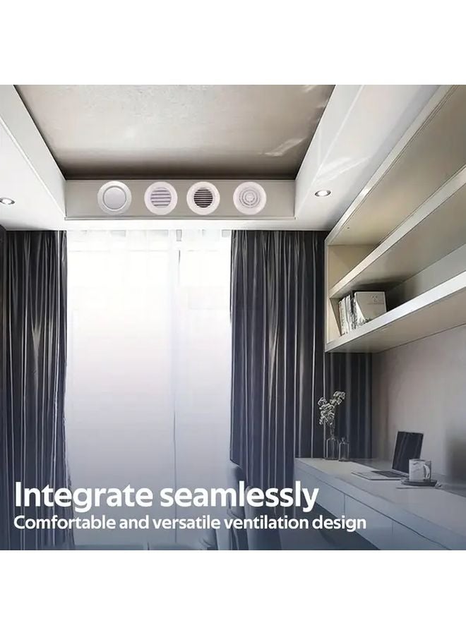 4 قطع غطاء شبكة تهوية دائري 100 مم، صمام تهوية، ملحقات مجرى التهوية - Image 5