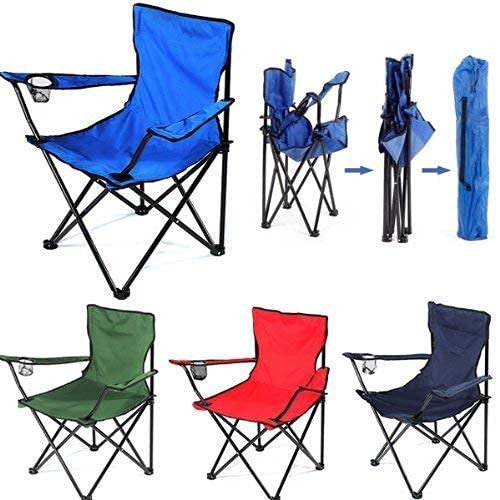 Vruta Portable Folding Chair with Arm Rest Cup Holder and Carrying and Storage Bag - Image 4