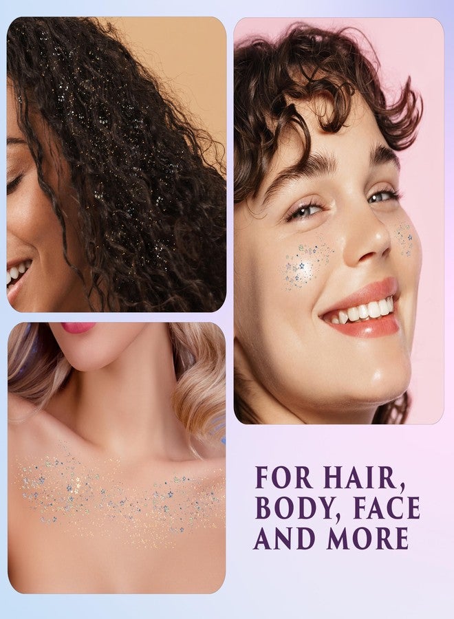 إيبن نيويورك جل لامع هولوغرافي من سيكريت أوف فرعون للوجه والجسم والشعر - بينك باشون | ألوان نابضة بالحياة، مكياج للمهرجانات والحفلات - تأثير مبهر ومتألق يدوم طويلاً - Image 5