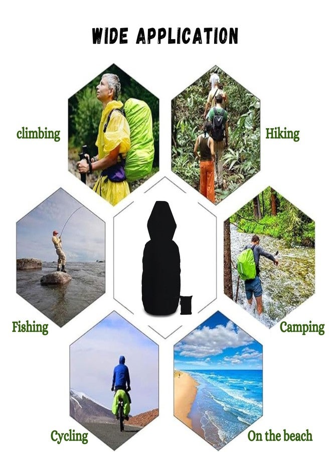 MUTMAIN Hood Bag Cover Waterproof 25L to 35L PU Coated Rain Cover for Backpack with Buckle & Storage Pouch Dust Proof School Bag, Laptop Bag, Office Bag Cover (25L to 35L) - Image 5