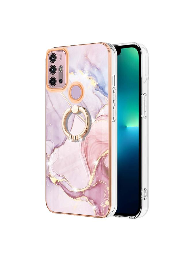 S-TOP Case For Motorola Moto G30/G20/G10/G10 Power Electroplating Marble Pattern IMD TPU Shockproof Phone Case with Ring Holder - Image 2