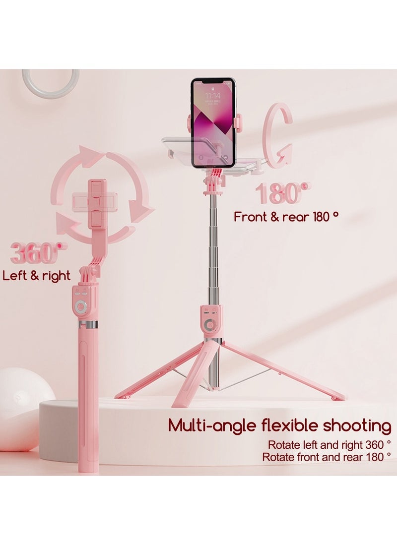 Selfie Stick Tripod Retractable with Bluetooth Remote Control Compatible with All Mobile Phones for Taking Photos, Recording Videos, 1.3M - Image 5