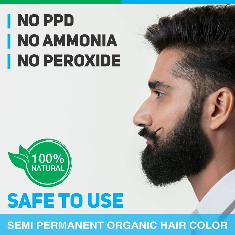 Vegetal Safe Color Natural Beard Colour ChemicalFree Soft Black 25g Pack of 3 - Image 3