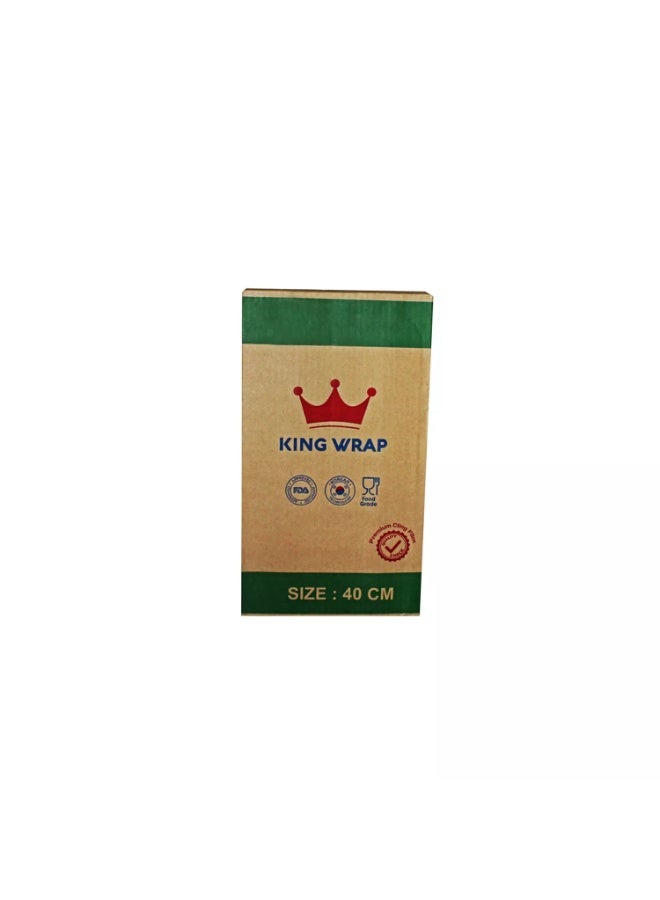 King Wrap Cling Film Food Wrapping Roll - 40 CM*350 M (For Food Preservation) - Image 2