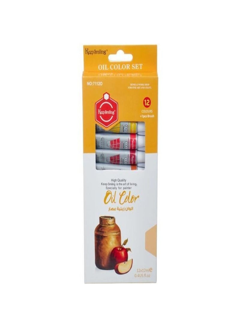 Keep Smiling Oil Color Set - 12 Colors 12 Ml