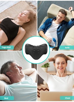 ماركة غير محددة مRelaxer للرقبة والكتف، وسادة عنقية تقويمية، ممتد للرقبة لتخفيف الألم، مناسب للاسترخاء العضلي وتخفيف ألم مفصل الفك (أسود)  - Image 5