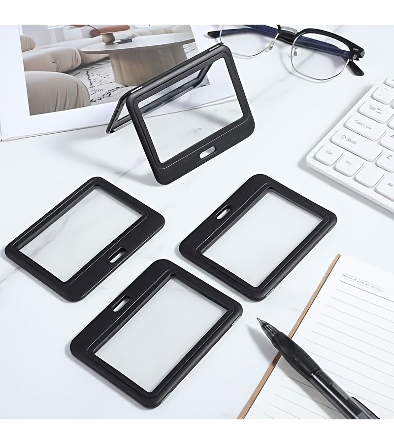 2D 10pcs Horizontal ID Card Clip Hard Badge Clip Suitable For Offices Credit Cards Drivers Licenses And Passes - Image 3