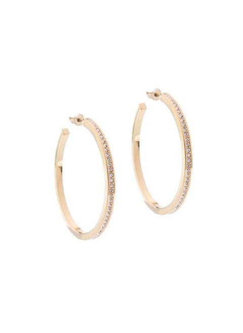 Large Crystal Hoop Earring