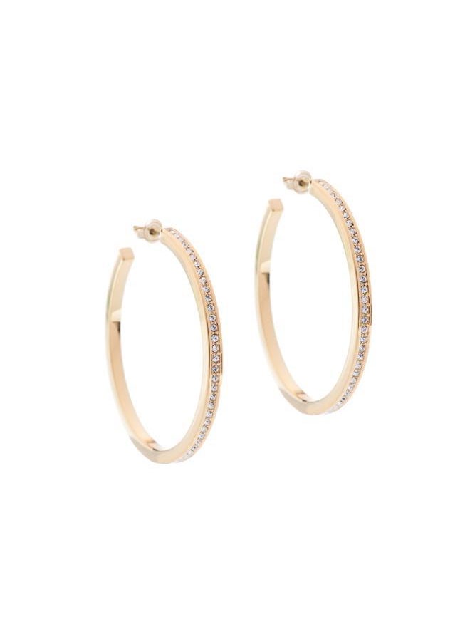 Karen Millen Large Crystal Hoop Earring  - Image 1