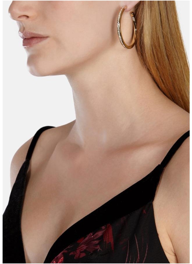 Karen Millen Large Crystal Hoop Earring  - Image 4