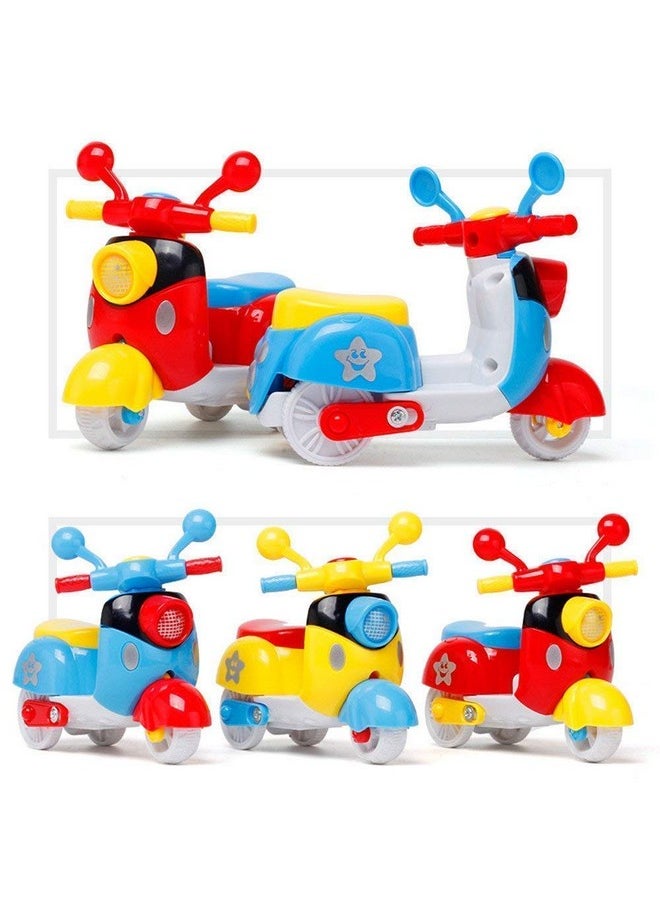 Shivsoft Cute Bright Color Push and Go Toy Vehicle Scooter for Kids (Multicolour)(8.5 x 6 x 5.cm)