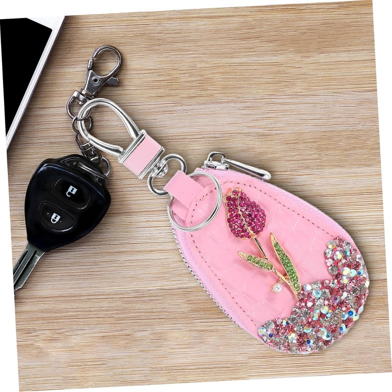 Regular scheduled transit Cabilock Rhinestones Car Key Protector Pouch Rose Design Keychain Sleeve Accessory for Women Elegant Key Holder Case for Stylish Storage Hanging space save Liquid tight joint Fast warehouse picking Ready varied options All space matching look Easy clean surface Different assemble options Remote area delivery Flexible purchase choices Certified stocked merchandise Classic trendy design picks Simple multi-color universal build Multi-use qualified quality High strength upgraded material Market aligned local stock Low dust buildup Cost effective fine quality Full land route delivery Authorized haulage delivery Gulf popular simple design Nationwide courier network Wide use compliant quality Compact design Easy lifting build - Image 5