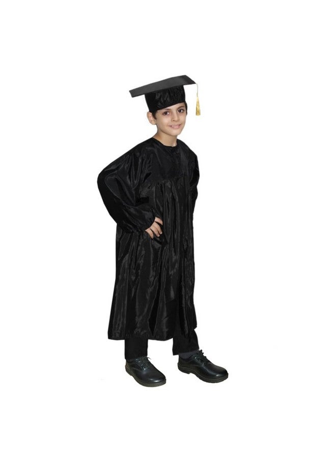 Kaku Fancy Dresses Kaku Fancy Dresses Graduation Gown With Hat & Stole/Scarf | Degree Costume For Convocation Dress For Boys & Girls (Black, 14-17 Years) - Silk  - Image 2