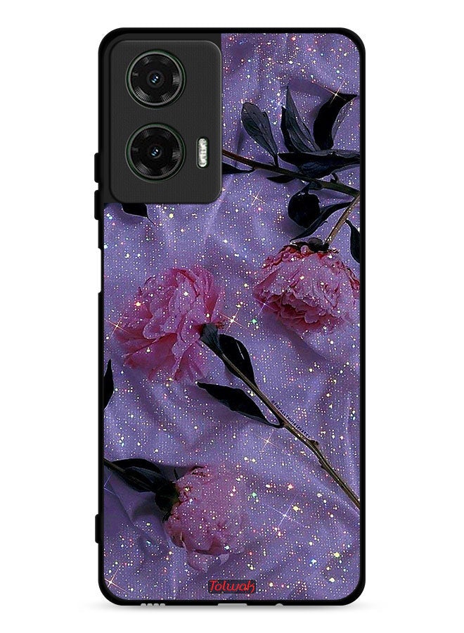 Tolwak Motorola Moto G35 5G Protective Case Cover Glitter Roses - Image 1