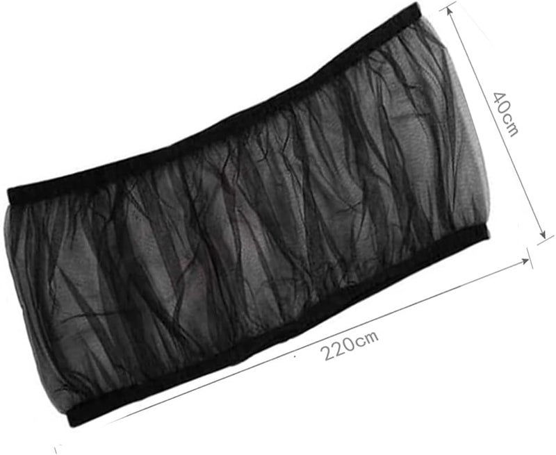 BEANPRECOY 2 Pcs Bird Cage Cover,Airy Gauze Bird Cage Cover Seeds Guard Dust,Universal Bird Cage Seed Catcher Airy Gauze Bird Cage Cover Seeds Guard Dust-Proof for Round Square Cages Birdcage Cover (Black+White) - Image 2