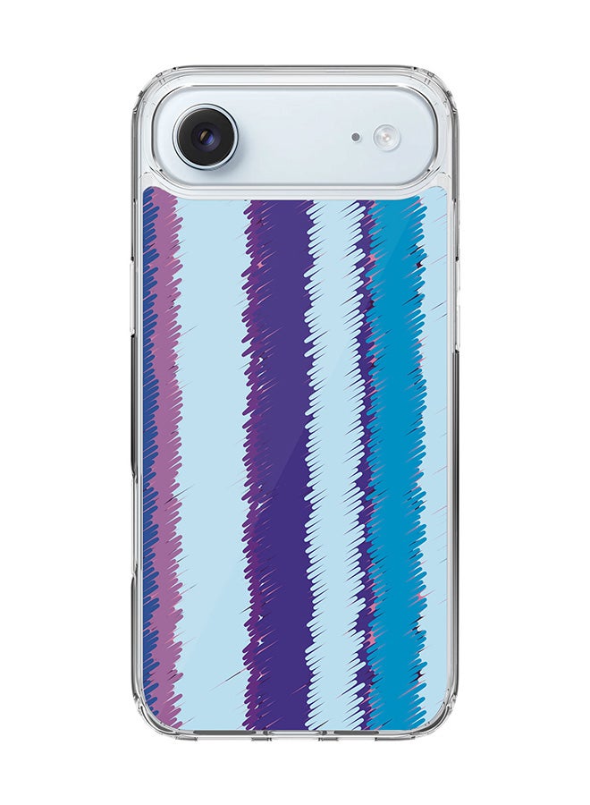 Stylizedd Classic Clear MagSafe Case for iPhone 17 Air , Hybrid Soft Case Flexible Edges Anti Drop TPU PC Gel Thin Transparent Cover [ Designed for iPhone 17 Air ] - Lines Of Violet Full Print