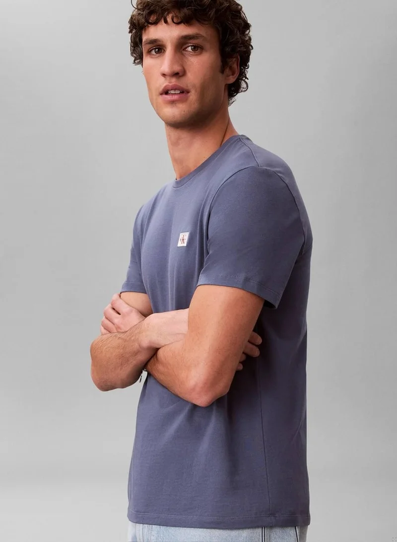 Calvin Klein Jeans Blue Nomad Cotton Badge T-Shirt for Men | Best Price UAE