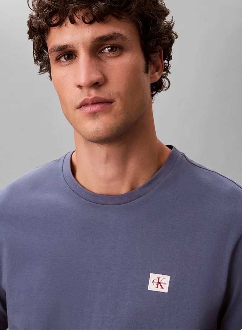 Calvin Klein Jeans Blue Nomad Cotton Badge T-Shirt for Men | Best Price UAE
