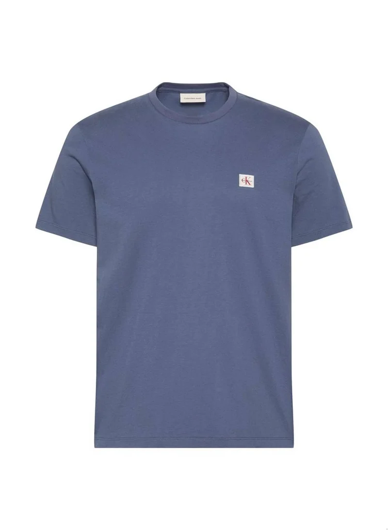 Calvin Klein Jeans Blue Nomad Cotton Badge T-Shirt for Men | Best Price UAE