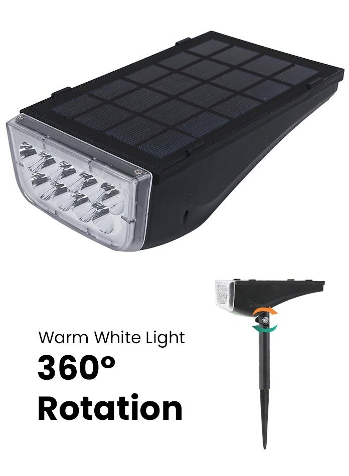 MODI Solar Spike Light (Warm White 3000K) with 3.7V 1200mAh 18650 Battery, 5V 1.7W Polysilicon Solar Panel, SMD LEDs, IP64 Waterproof Outdoor Light for Garden, Pathway, and Yard Lighting  - Image 4