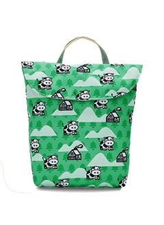 BEMBIKA Diaper Bag Organizing Pouches Travel Pouch Bags Diaper Bag Packing Cubes Wet Bag Diaper Clutch Baby Wipe Holder (Green Bottom Cow)  - Image 2