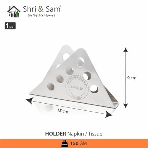 Shri & Sam High Grade Stainless Steel Napkin/Tissue Holder - Image 4
